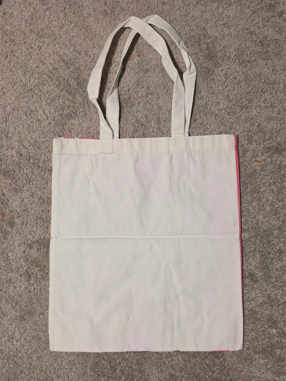 Hello Kitty Pink and Cream White Canvas Tote Bag - Picture 3 of 3
